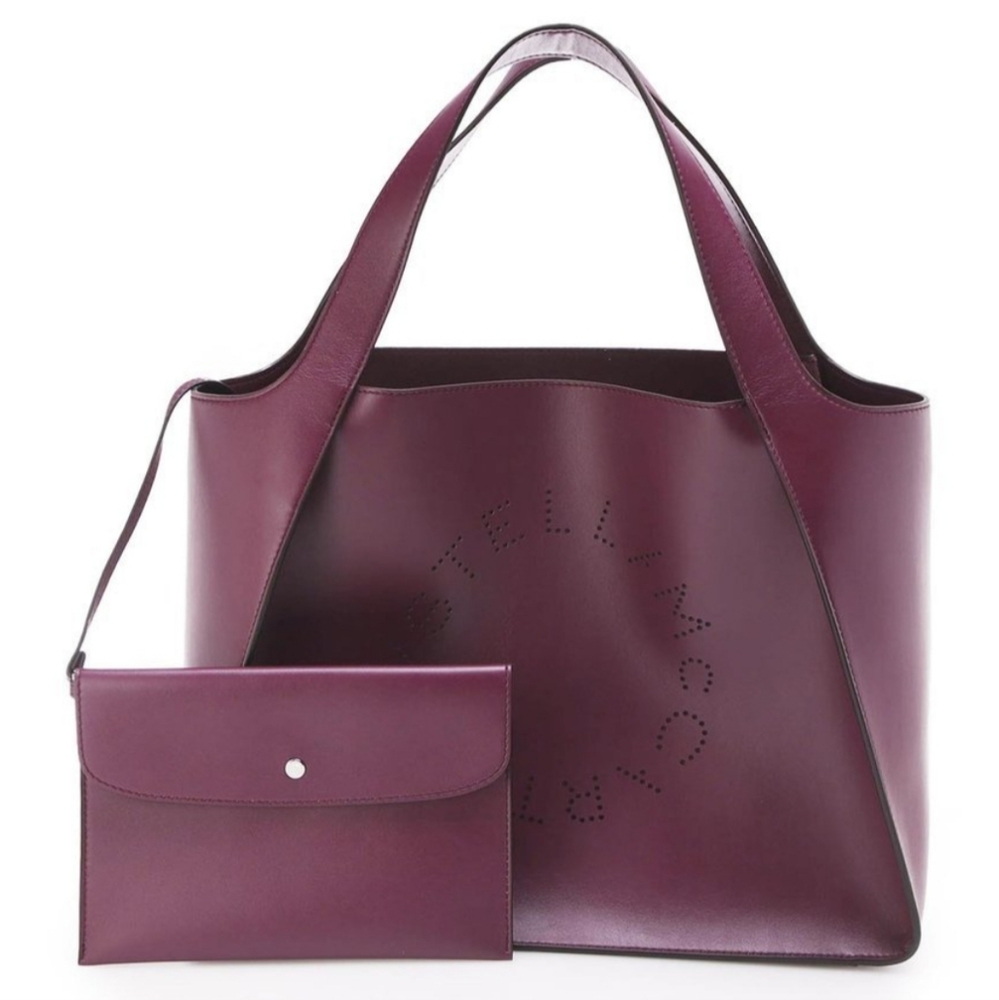Stella McCartney | Deep Purple Leather Bag with Leather Pouch BRAND NEW